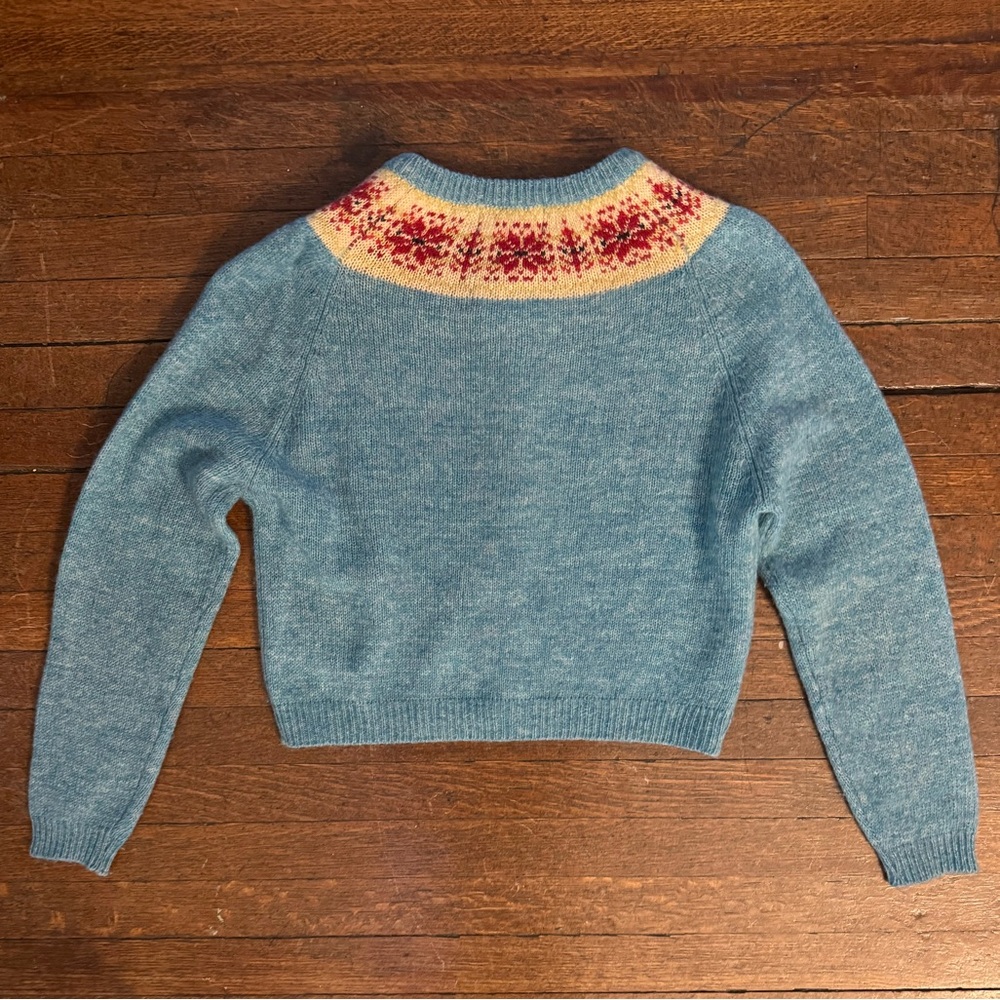 Vintage like new Free People fair isle cardigan sweater - Picture 2 of 6